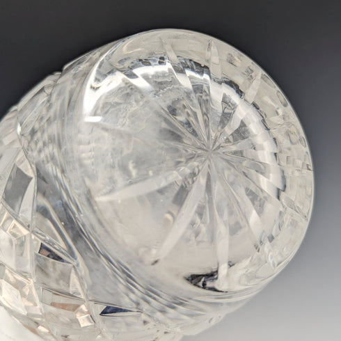 1964 British Vintage Sterling Silver Decorated Glass Decanter Preece & Willicombe