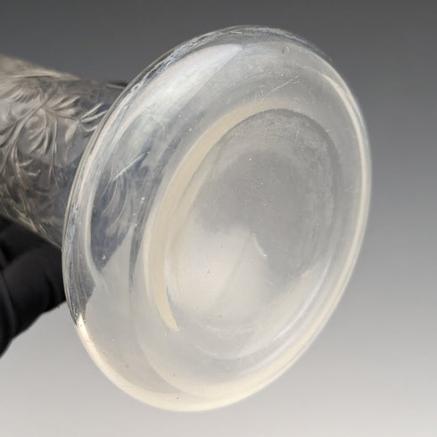 1901年 英国アンティーク 純銀装飾 エッチンググラス 花瓶 Johnson Durban