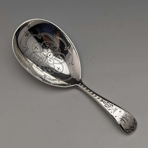1872年 英国アンティーク 純銀製ティーキャディースプーン GEORGE WILLIAM ADAMS