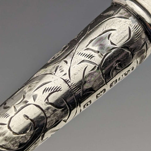 1913 British Antique Sterling Silver Needle Case FRANCIS WEBB