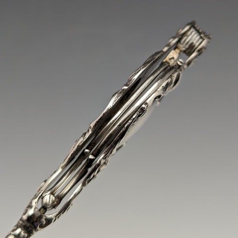 19世紀後半 米国アンティーク 純銀製 ロニエット 携帯用折りたたみ式眼鏡