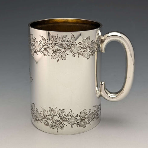 1874 英國古董純銀馬克杯 141 克 Mark Willis & Co.