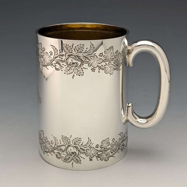 1874 英國古董純銀馬克杯 141 克 Mark Willis & Co.