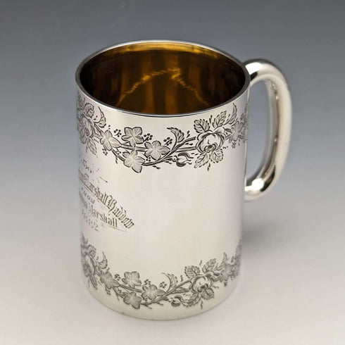 1874 英國古董純銀馬克杯 141 克 Mark Willis & Co.