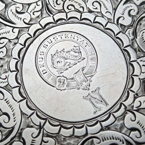 1898年 英国アンティーク 純銀製シガレットケース 96g George Unite