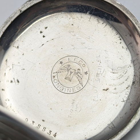 1897年頃 アンティーク ロンジン 懐中時計 クリスタルパック オープンフェース 動作良好