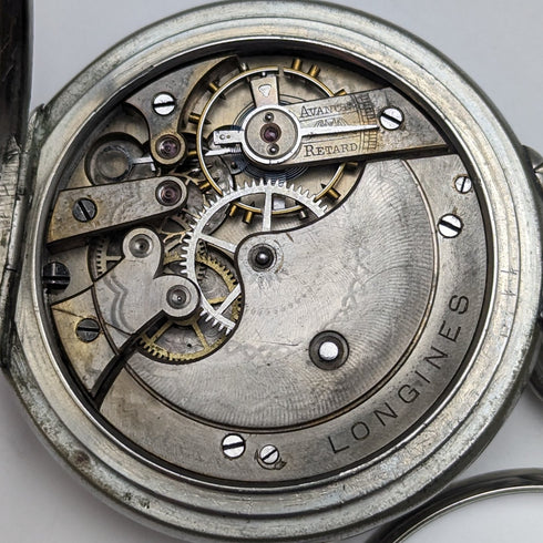 1897年頃 アンティーク ロンジン 懐中時計 クリスタルパック オープンフェース 動作良好