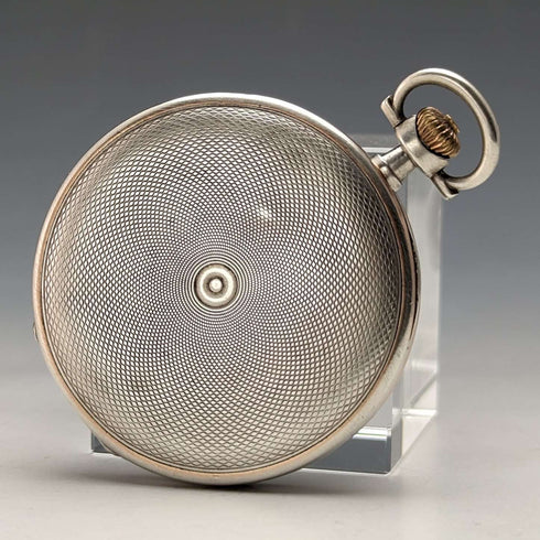 1915年頃 アンティーク オメガ 懐中時計 銀側薄型ハンターケース 動作良好