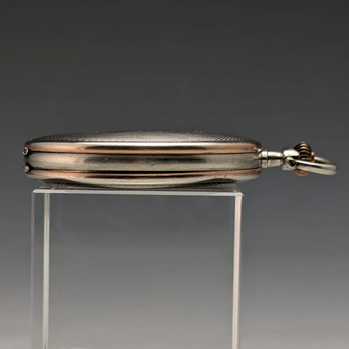 Circa 1915 Antique Omega pocket watch Silver thin hunter case Good working condition