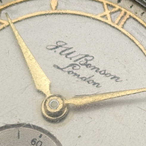 英国ヴィンテージ J.W.ベンソン 腕時計 SMITHムーブメント デニソンケース 動作良好