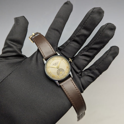 英国ヴィンテージ J.W.ベンソン 腕時計 SMITHムーブメント デニソンケース 動作良好