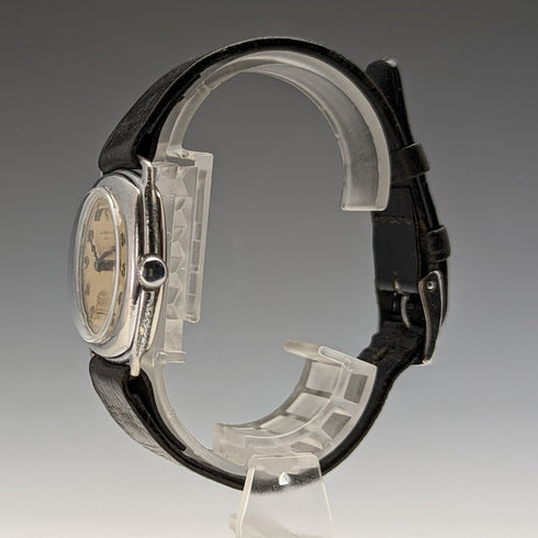 1920年代 英国アンティーク J.W.ベンソン 腕時計 クッションケース 動作良好