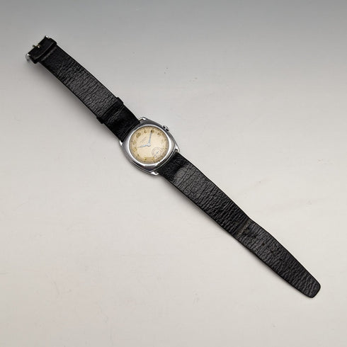 1920年代 英国アンティーク J.W.ベンソン 腕時計 クッションケース 動作良好