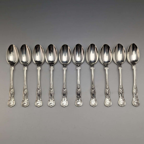 1914年 英国アンティーク 純銀製ティースプーン10本セット 152g Mappin & Webb