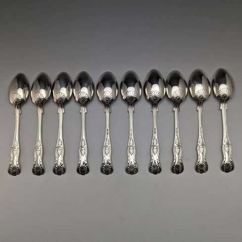 1914年 英国アンティーク 純銀製ティースプーン10本セット 152g Mappin & Webb