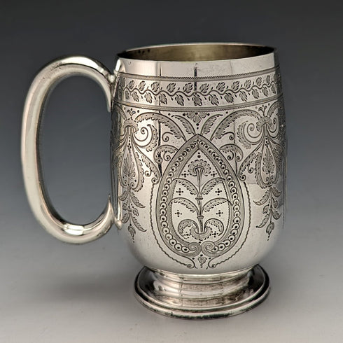 1887 英國古董純銀馬克杯 178 克 John Aldwinckle & Thomas Slater