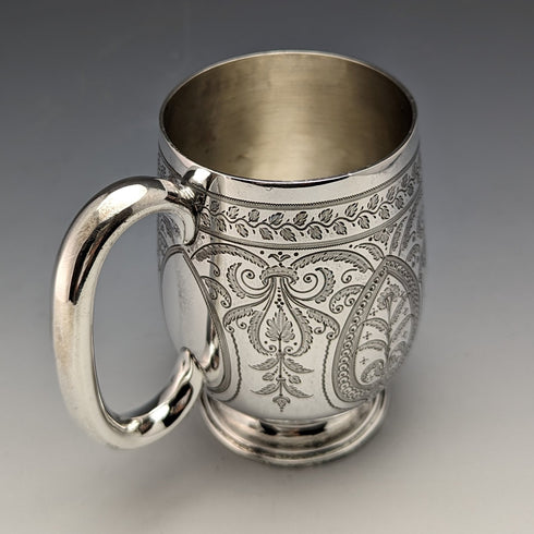 1887 英國古董純銀馬克杯 178 克 John Aldwinckle & Thomas Slater