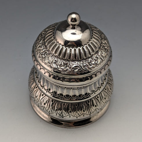 1897 British Antique Sterling Silver Tea Caddy 74g Deakin & Francis