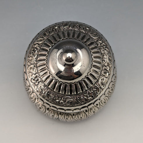 1897 British Antique Sterling Silver Tea Caddy 74g Deakin & Francis