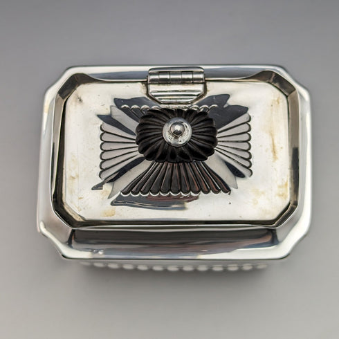 1889 British Antique Sterling Silver Tea Caddy 196g Henry Stratford