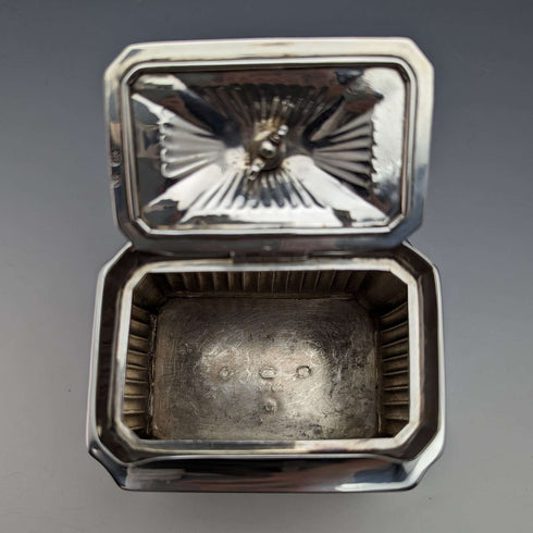 1889年 英国アンティーク 純銀製ティーキャディー 196g Henry Stratford