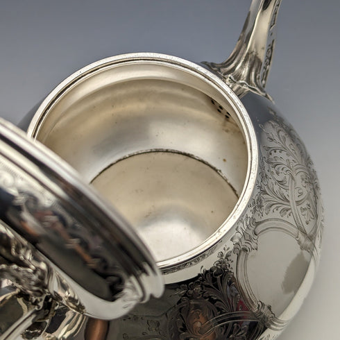 1872 British Antique Silver Plated Teapot Elkington & Co