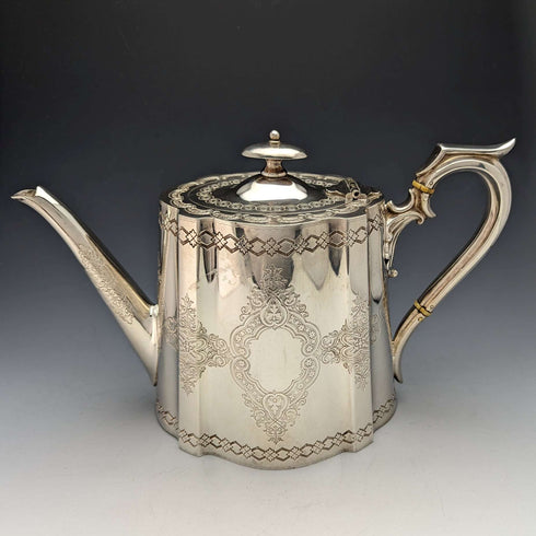 1880年頃 英国アンティーク シルバープレート製 ティーセット Fenton Bros