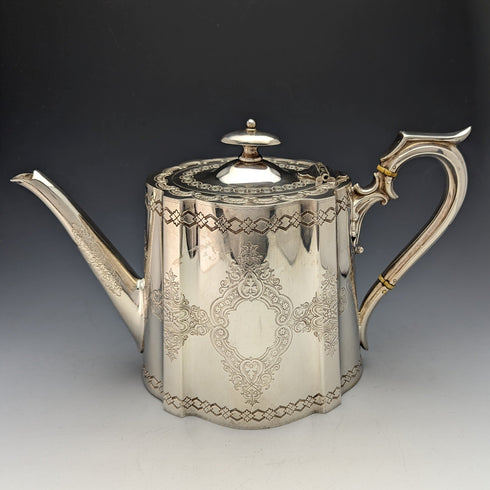 Circa 1880 British Antique Silver Plated Tea Set Fenton Bros