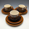Circa 1977 Hornsea, UK BRONTE teacup trio 3 sets
