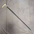 Circa 1900 British Antique Men's Cane Sterling Silver Decorated Antler Handle Brown Shaft 85.5cm