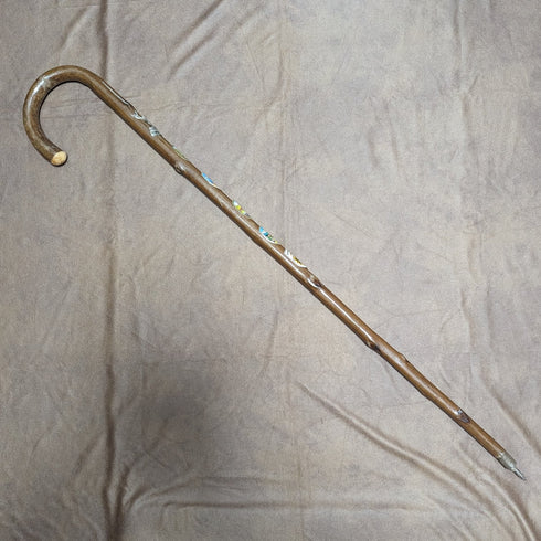 ヴィンテージ 紳士用 ヨーロッパ周遊 ツーリストステッキ ブラウンシャフト 90cm