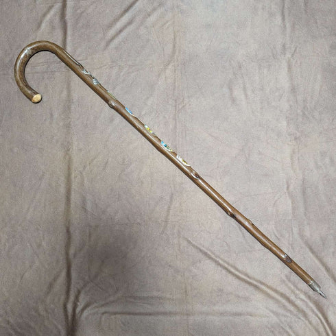 Vintage Men's European Tourist Cane Brown Shaft 90cm
