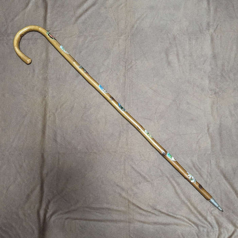Vintage Men's European Tourist Cane Brown Shaft 84cm