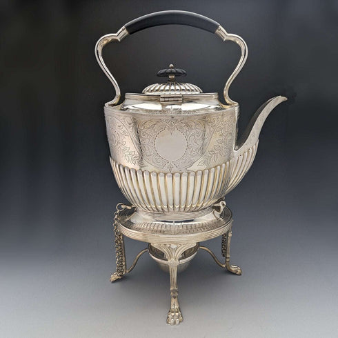 1900年頃 英国アンティーク シルバープレート製 ティーケトルセット JHON WiGFALL