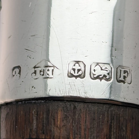 1930 British Vintage Men's Cane Sterling Silver Decoration Bamboo Shaft 91cm