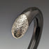1921 British Antique Men's Cane Sterling Silver Decoration Black Shaft 92cm