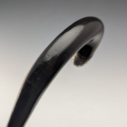 1921年 英国アンティーク 紳士用ステッキ 純銀装飾 ブラックシャフト 92cm