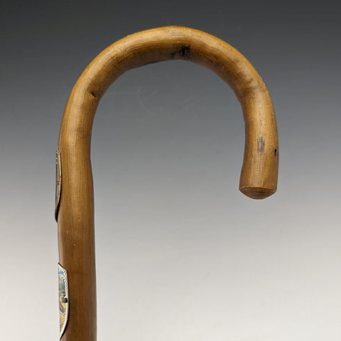 ヴィンテージ 紳士用 ヨーロッパ周遊 ツーリストステッキ ブラウンシャフト 84cm