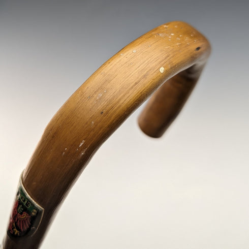 ヴィンテージ 紳士用 ヨーロッパ周遊 ツーリストステッキ ブラウンシャフト 84cm