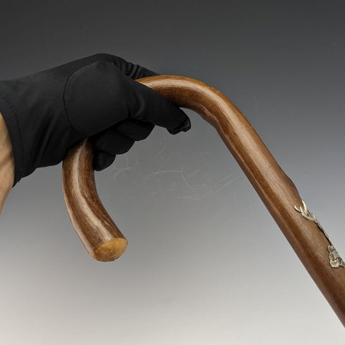 ヴィンテージ 紳士用 ヨーロッパ周遊 ツーリストステッキ ブラウンシャフト 90cm