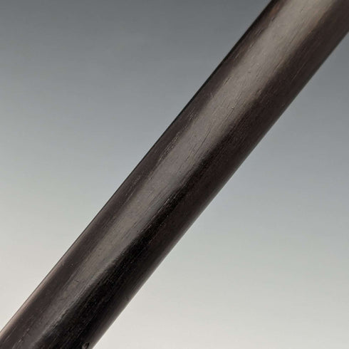 1892 British Antique Men's Cane Sterling Silver Derby Handle Brown Shaft 86.5cm