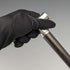 1892 British Antique Men's Cane Sterling Silver Derby Handle Brown Shaft 86.5cm