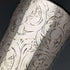 1920 British antique gentleman's walking stick, pure silver engraving, round handle, black shaft, 91.5cm