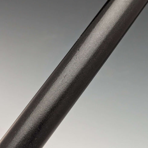 1920 British antique gentleman's walking stick, pure silver engraving, round handle, black shaft, 91.5cm