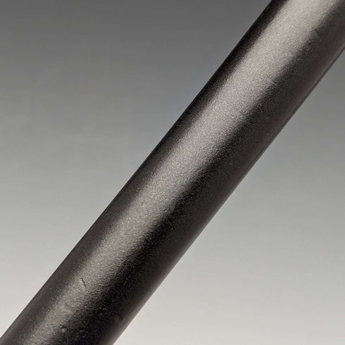 1924 British Vintage Men's Walking Stick, Sterling Silver, Round Handle, Black Shaft, 91.5cm