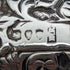 1894 British Antique Men's Cane Sterling Silver Decorated Antler Handle Black Shaft 84cm