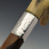 Circa 1900 British Antique Men's Cane Sterling Silver Decorated Antler Handle Brown Shaft 85.5cm