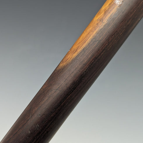 Circa 1900 British Antique Men's Cane Sterling Silver Decorated Antler Handle Brown Shaft 85.5cm