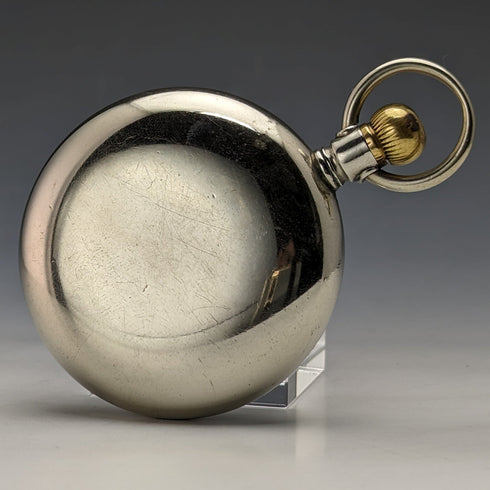 Circa 1915 Antique Omega Pocket Watch Large 58mm Railway Clock In good working order