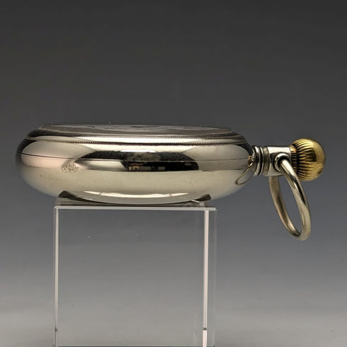 Circa 1915 Antique Omega Pocket Watch Large 58mm Railway Clock In good working order